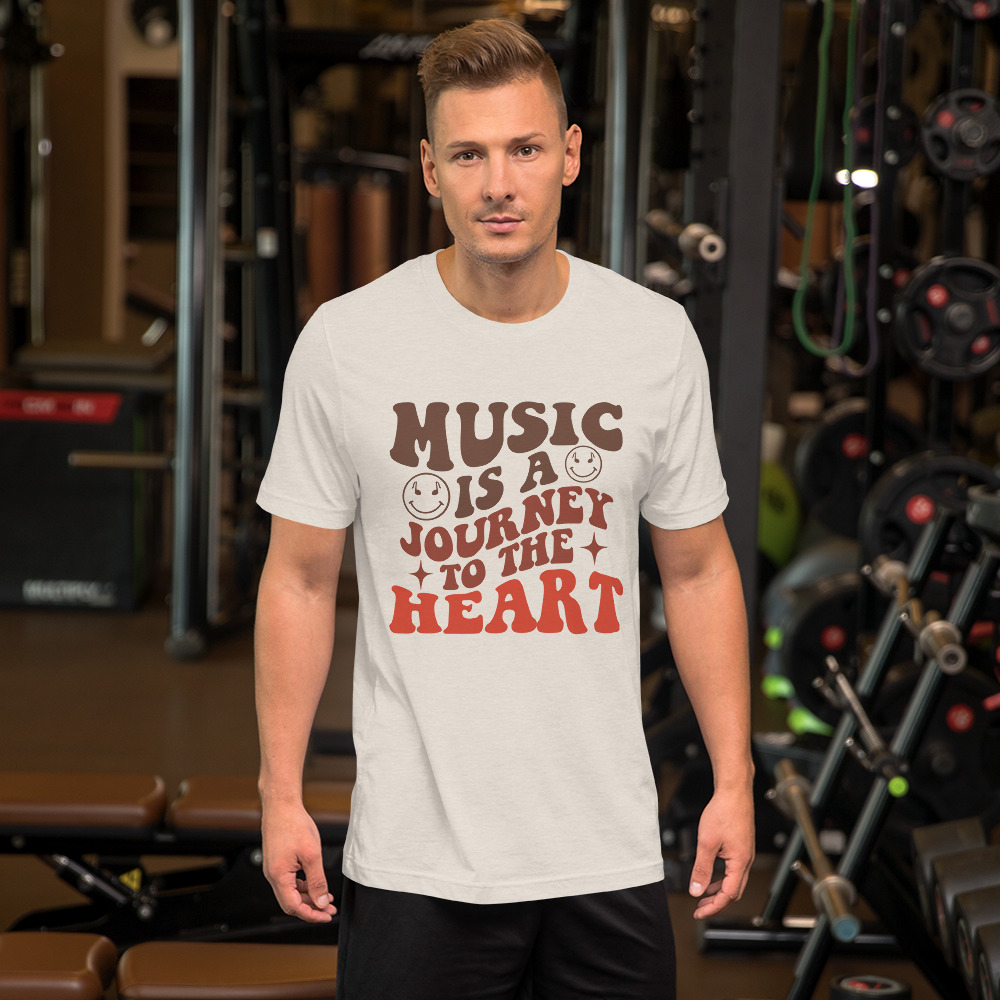 Music Is A Journey To The Heart - Unisex T-Shirt - BeMelodic Swag Shop 6